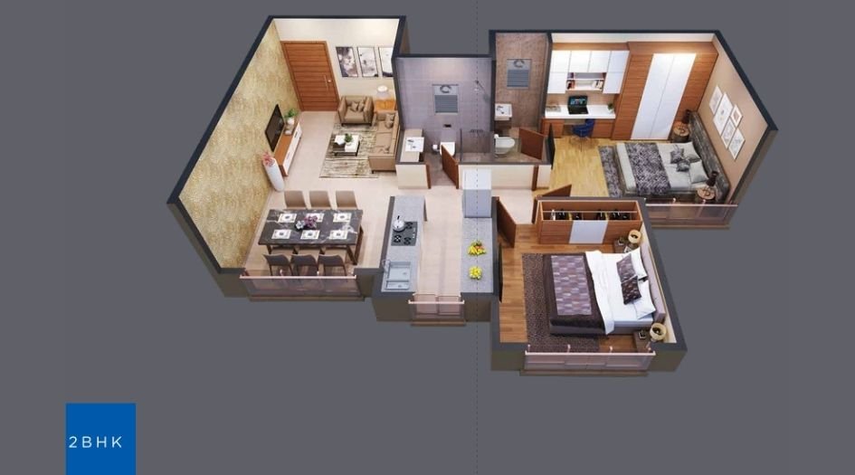 TRU-Spectrum-Life-Floor-Plan-2 BHK-Type-3